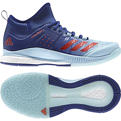 adidas Damen Crazyflight X Mid W Volleyballschuhe, blau